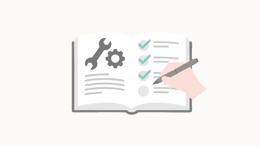 運営者用マニュアル作成のイラスト