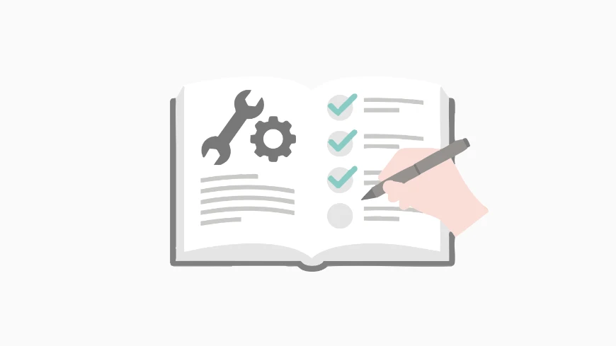 運営者用マニュアル作成のイラスト